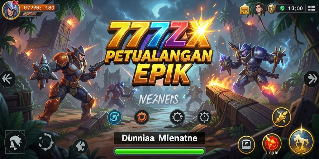 Tampilan epic saat memainkan 777ZX dengan berbagai tantangan di dunia yang luas.