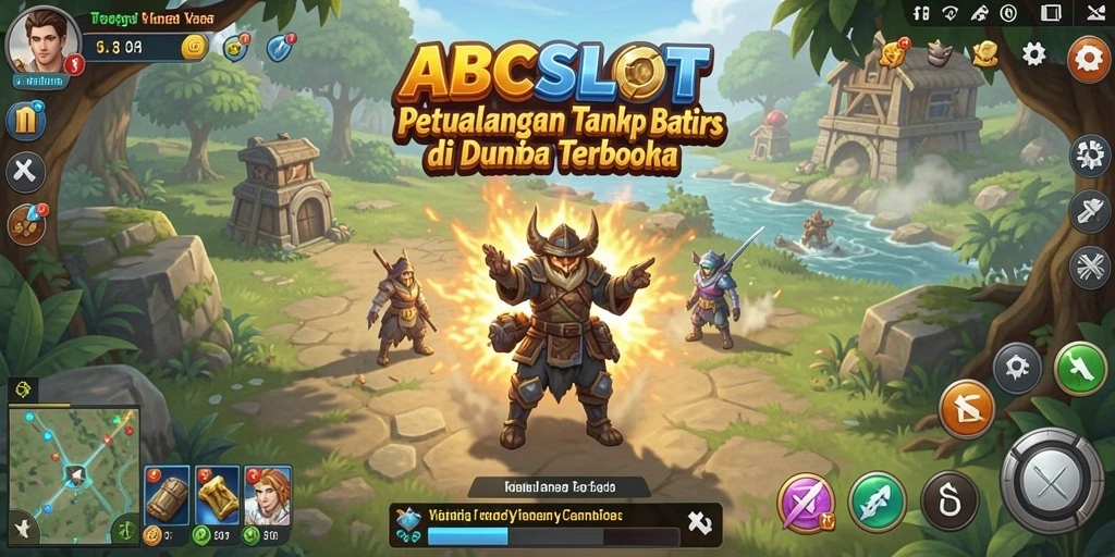 Tangkapan layar gameplay ABCSLOT yang menampilkan eksplorasi dunia terbuka.