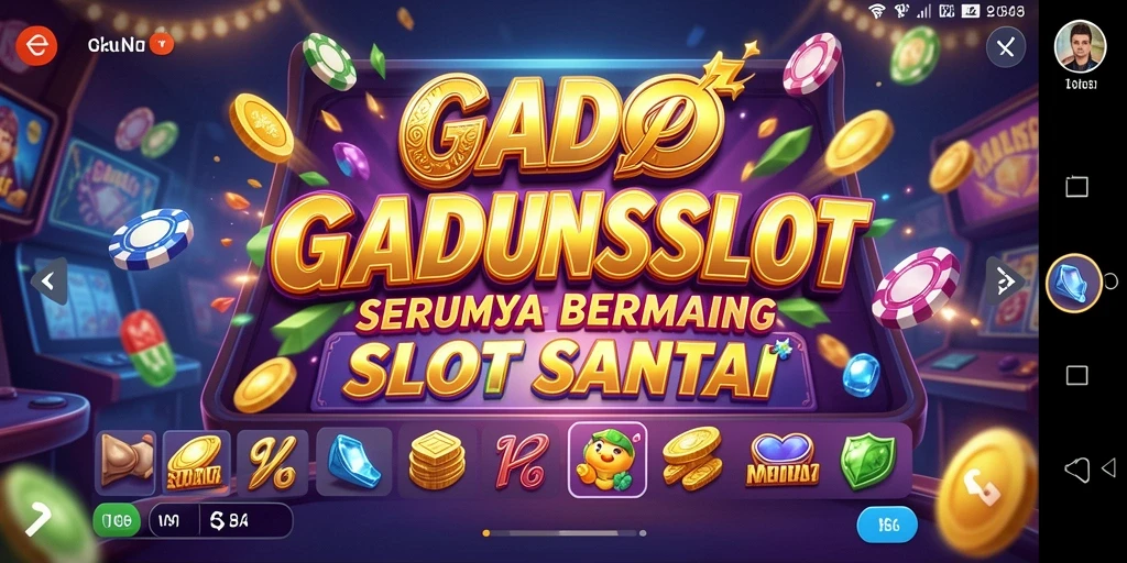 Tampilan gameplay GADUNSLOT yang penuh warna dan seru.