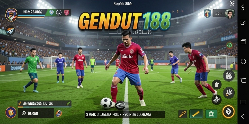Tampilan gameplay <strong>GENDUT188</strong> yang menarik saat pertandingan sepak bola.