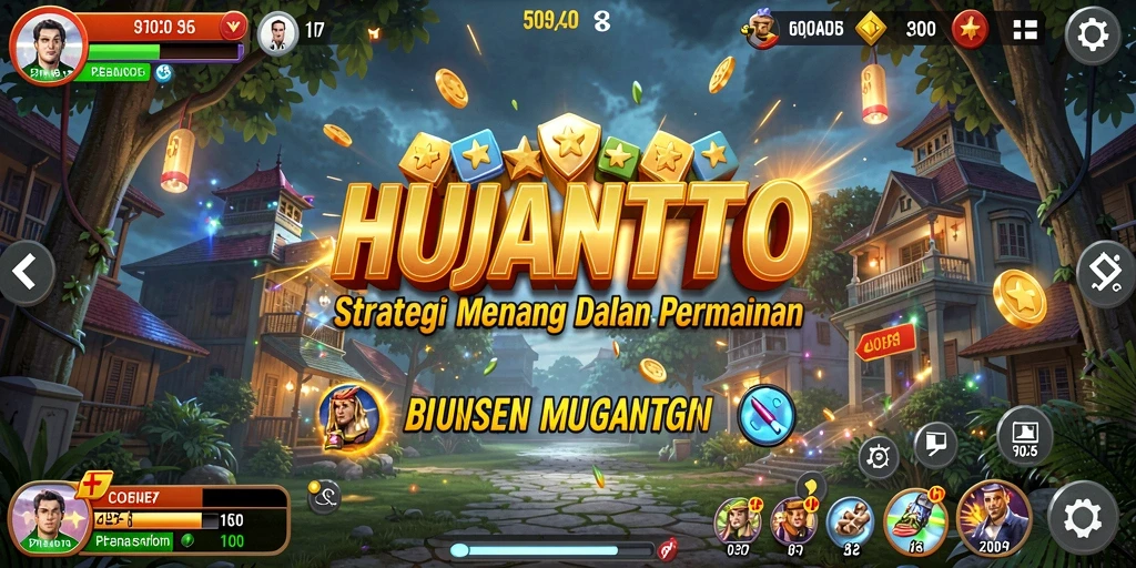 Tangkapan layar gameplay HUJANTOTO menunjukkan rencana strategi yang cerdas.