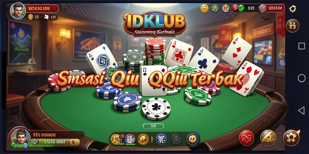 Tampilan gameplay seru permainan QiuQiu di IDKLUB.