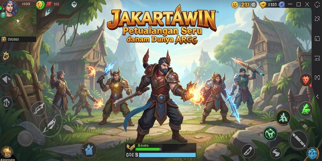 Screenshot gameplay JAKARTAWIN dengan aksi pertempuran memukau.