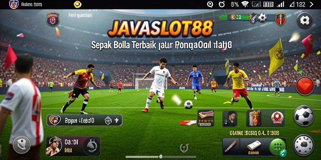 Gameplay menarik dalam JAVASLOT88 dengan aksi sepak bola yang mendebarkan.