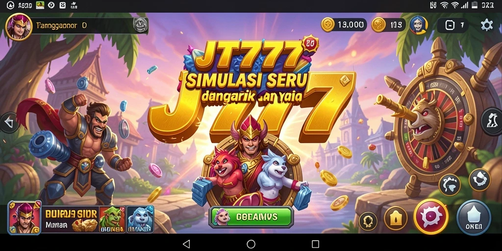Menampilkan gameplay menarik dan interaksi dalam JT777.