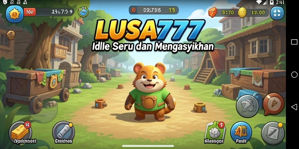 Screenshot utama LUSA777 menampilkan gameplay Idle yang menarik dan seru.