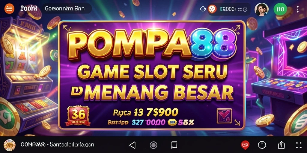 Tampilan gameplay Slot POMPA88 yang menarik dan penuh warna.