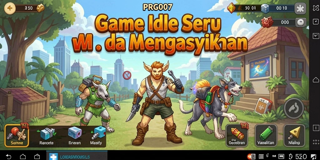 Tangkapan layar gameplay PRG007 menampilkan aksi Idle yang menarik.