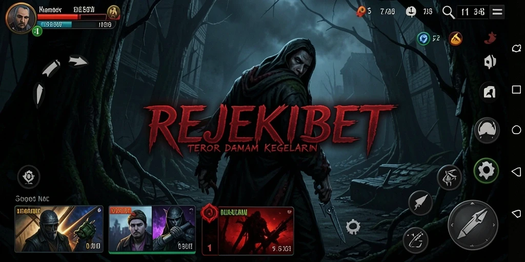 Gameplay menakutkan REJEKIBET dengan suasana horor yang menggugah.
