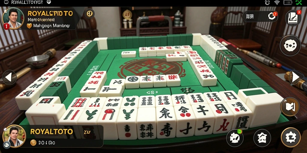 Screenshot gameplay <strong>ROYALTOTO</strong> menampilkan momen seru bermain Mahjong.