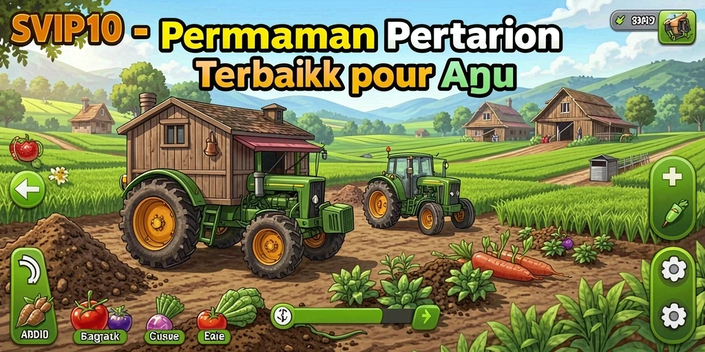 Tangkapan layar utama SVIP10 menampilkan aktivitas pertanian yang memukau.