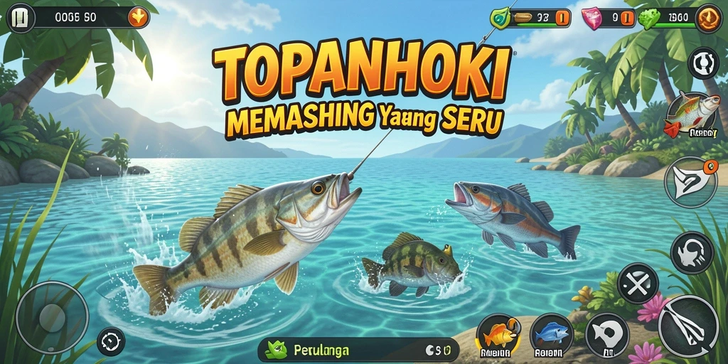 Tangkapan ikan besar dalam gameplay TOPANHOKI yang menegangkan.