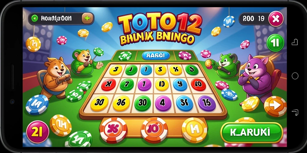 Screenshot TOTO12 yang menampilkan gameplay Bingo yang seru dan interaktif.