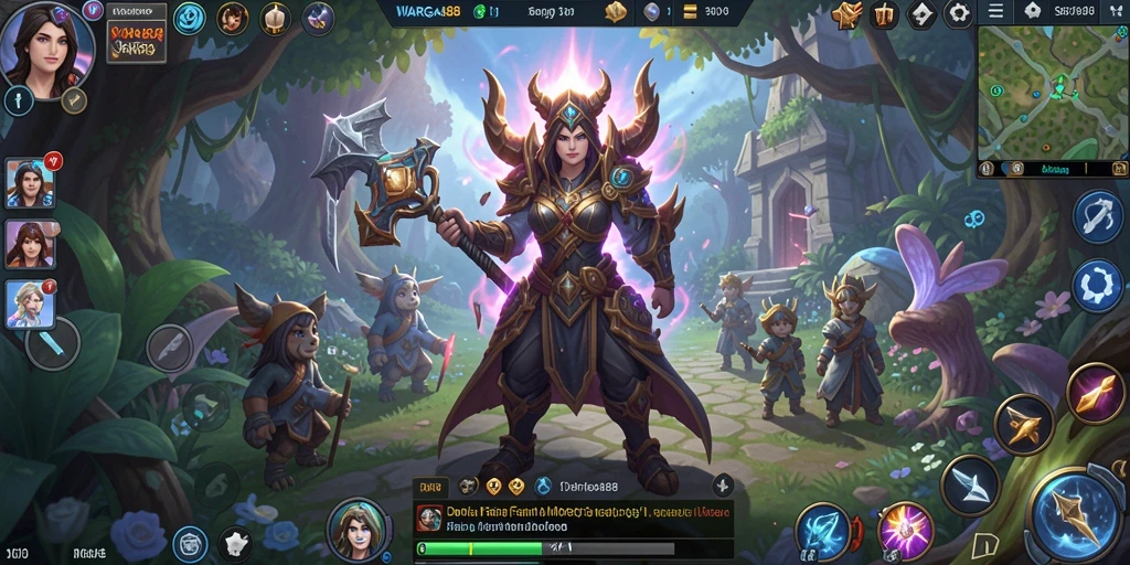 Screenshot WARGA88 menampilkan aksi petualangan MMORPG yang mendebarkan.